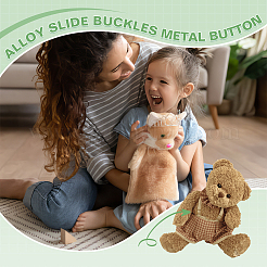 240 шт. 4-цветные пряжки-слайдеры из сплава DIY-FG0004-81