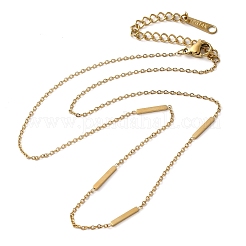 Ожерелья из прямоугольной цепочки из нержавеющей стали 304 для женщин&nbsp;NJEW-K255-06G