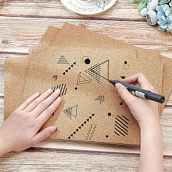 Самоклеющиеся пробковые листы&nbsp;DIY-BC0011-83