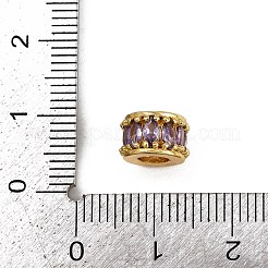 Стойка колонны покрытие латунь кубический цирконий европейские бусины KK-L236-09G