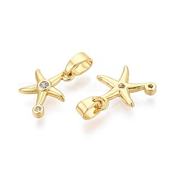 Pendentifs en laiton zircon cubique transparent&nbsp;KK-T080-78G