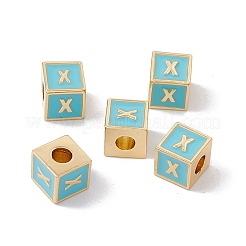 Cremagliera smalto perle di ottone placcatura&nbsp;KK-B060-04G-06X