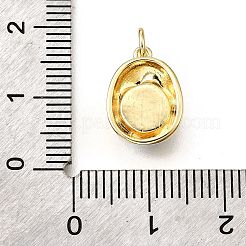 Латунные подвески-паве из натурального жемчуга в форме овала KK-V011-45A-G