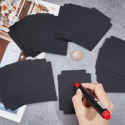 プラスチック製のボードゲームカードセパレーター  トレーディングカードの仕切り  ブラック  94x70x0.5mm&nbsp;FIND-WH0418-66G