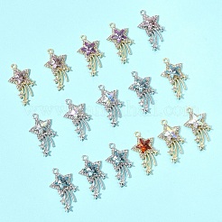 16 шт. 2-х цветные подвески из акрилового сплава с покрытием на стойке&nbsp;FIND-FS0003-40