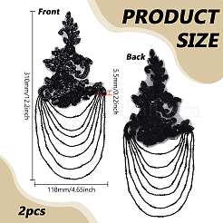 2 ornement de couture en strass&nbsp;DIY-WH0899-342B-1