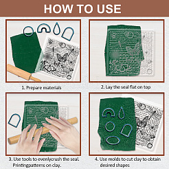 Коврик с текстурой силиконовой глины AJEW-WH0447-006