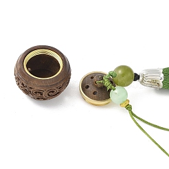 Зеленые сандаловые лотосовые благовония шары подвесные украшения&nbsp;LS-HJEW-D300-01B-02PG