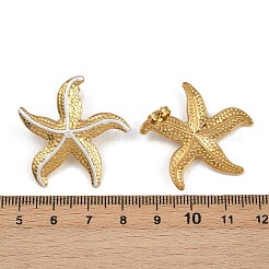 Серьги-гвоздики в форме морской звезды из нержавеющей стали 304&nbsp;EJEW-A142-03A-G