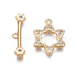 Fermagli a ginocchiera in zircone chiaro micro pavè di ottone&nbsp;KK-Q278-012-NF
