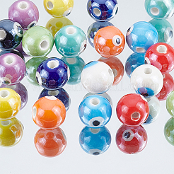 20шт 10 цвета фарфоровые керамические бусины ручной работы&nbsp;PORC-NB0001-12