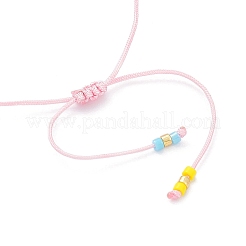 Bracelet réglable en perles naturelles et perles miyuki tressées pour femme&nbsp;BJEW-O187-04