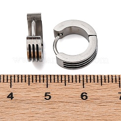 Серьги-кольца из нержавеющей стали 304 с эмалью EJEW-M001-21B-P