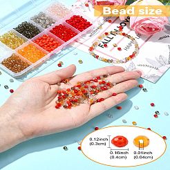 1300шт 10 вида стеклянных бусин GLAA-YW0003-46