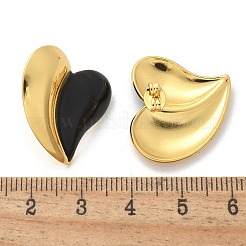 Серьги-гвоздики в форме сердца из нержавеющей стали 304&nbsp;EJEW-A130-01G-01