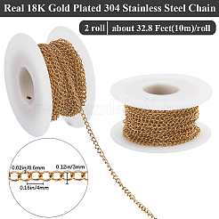 2 Rolle Ionenplattierung (IP) 304 Edelstahl gedrehte Ketten&nbsp;CHS-BBC0001-04