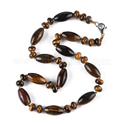 Натуральный тигровый глаз бисерные ожерелья NJEW-S388-13