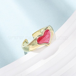 Латунные эмалевые манжеты для женщин&nbsp;RJEW-K264-04G