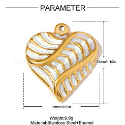 Подвески из нержавеющей стали 304 с эмалью&nbsp;STAS-OY006-56G