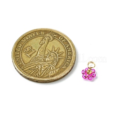 8шт 8 цветных цветочных стеклянных семени бисерных подвесок&nbsp;PALLOY-JF02004-01