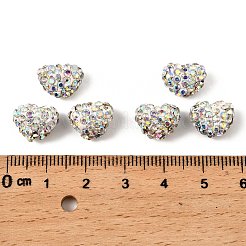 Сердце полимерной глины класс А горный хрусталь бисер&nbsp;RB-S024-03