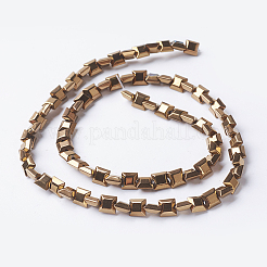 Pvd vuoto placcatura elettrodeposizione fili di perle di ematite sintetica non magnetica&nbsp;G-F534-I04