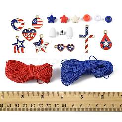 Наборы для самостоятельного изготовления ожерелий/браслетов на День независимости DIY-FS0009-70