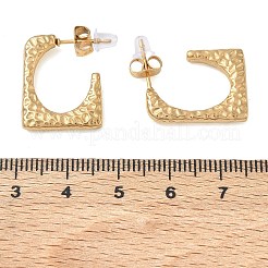 Boucles d'oreilles à tige en acier inoxydable 304 martelé&nbsp;EJEW-G476-01G