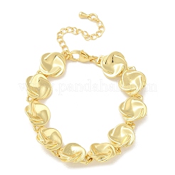 Латунные плоские круглые звенья браслеты для женщин KK-B124-11G