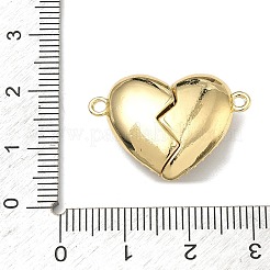 Colgantes divididos de latón con micropavé de circonitas cúbicas transparentes para San Valentín&nbsp;KK-A293-24G