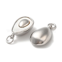 Подвески-капли из латуни из ракушек KK-P239-13P