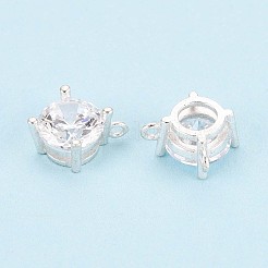 925 стерлингового серебра микро Pave прозрачные кубические циркониевые подвески STER-N017-17B-S