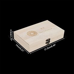 Boîtes en bois boîtes de collection de pièces en plastique affichage&nbsp;CON-WH0072-28