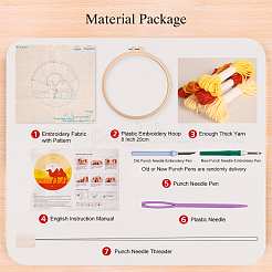 Набор для начинающих по вышивке перфоратором DIY-P077-006