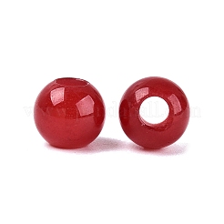 Natürliche weiße jade europäische perlen&nbsp;G-Q607-01A-11
