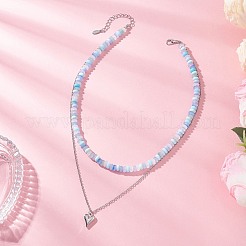 Подвеска в форме сердца из сплава NJEW-JN05529-02