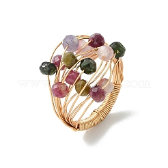 Fingerringe aus mit Kupferdraht umwickelter&nbsp;RJEW-JR01033