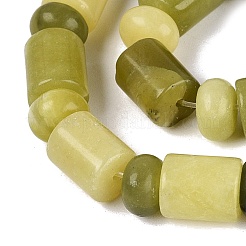 Cuentas de jade Xiuyan naturales hebras&nbsp;G-Q616-09E-01