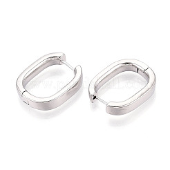 Латунные овальные серьги-кольца&nbsp;EJEW-T048-39P