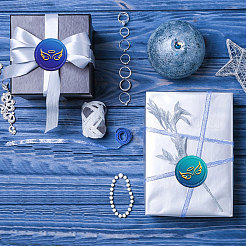 Латунная восковая печать штамп с ручкой AJEW-WH0184-1097