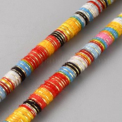 エスニックスタイルの弾性ラップコアコード  ギフトラッピング用  ラウンド  オレンジ  6mm&nbsp;OCOR-TAC0016-23B