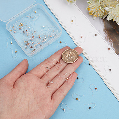 80 шт. 4-х цветные экологически чистые пластиковые крючки для сережек STAS-SC0004-44