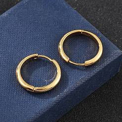 Pendientes de aro de acero inoxidable 201&nbsp;EJEW-P304-15B-G