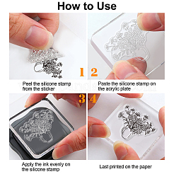 PVC-Plastikstempel&nbsp;DIY-WH0167-56-23