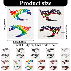 11 Stück 11 Stile leuchtende abnehmbare temporäre wasserdichte Tattoos Papieraufkleber Set&nbsp;DIY-GF0010-79