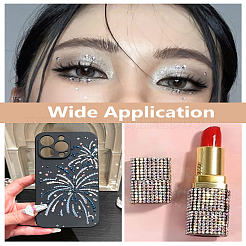 4 лист 4 стилей граненых полукруглых прозрачных акриловых наклеек со стразами&nbsp;DIY-LP0002-10