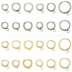 16 pieza de aro huggie de acero inoxidable 201&nbsp;STAS-FS0002-26B