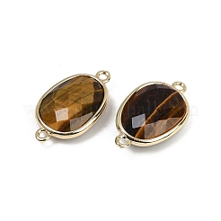 Граненые подвески-коннекторы из натурального тигрового глаза&nbsp;G-K347-11G-22