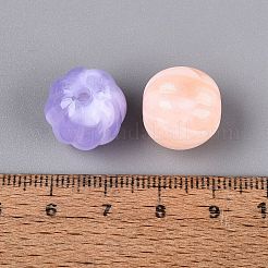 Perles acryliques transparentes bicolores lumineuses&nbsp;OACR-Q199-38