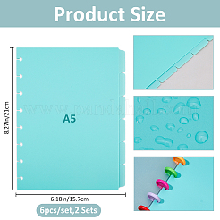 Пластиковые индексные листы-разделители для блокнотов с дисками&nbsp;AJEW-WH0270-719B-01